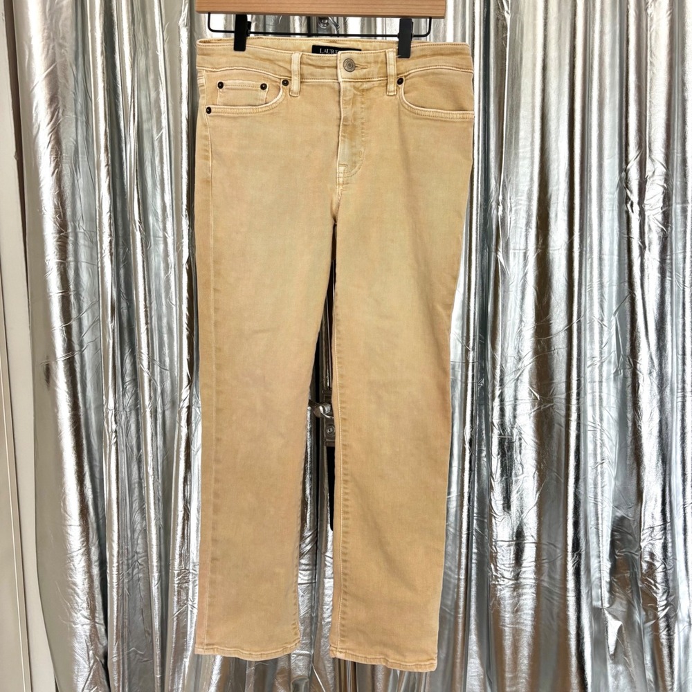 Lauren Ralph Lauren Tan Straight Leg Jeans